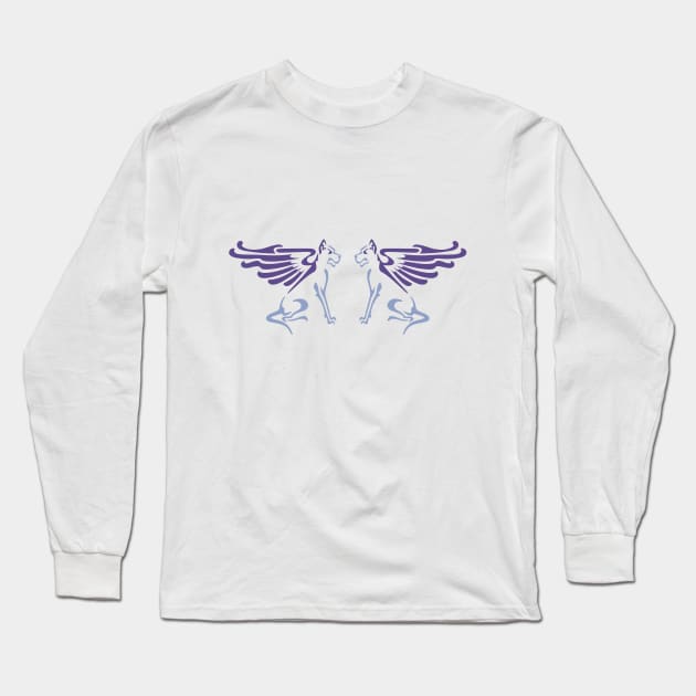 Winged dog Long Sleeve T-Shirt by VrijFormaat